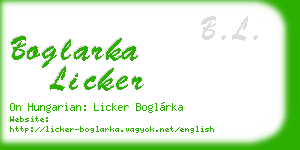 boglarka licker business card
